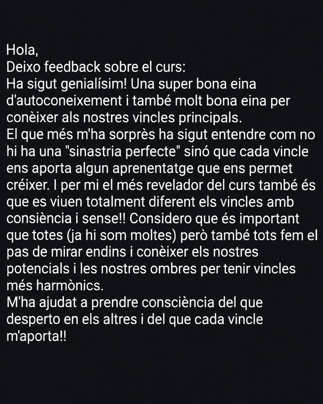 Testimoni d'una membre de L'Espiral