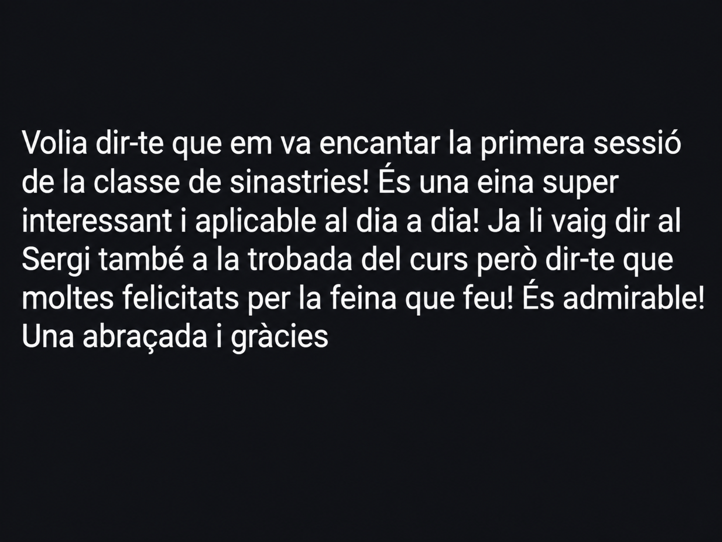 Testimoni d'una membre de L'Espiral