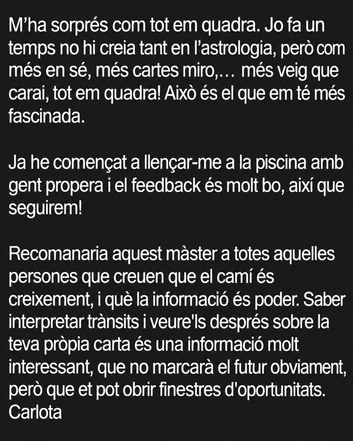 Testimoni d'una membre de L'Espiral